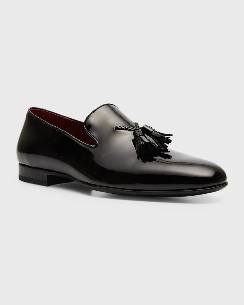 Men's Patent Leather Tassel Loafers商品第2张图片规格展示