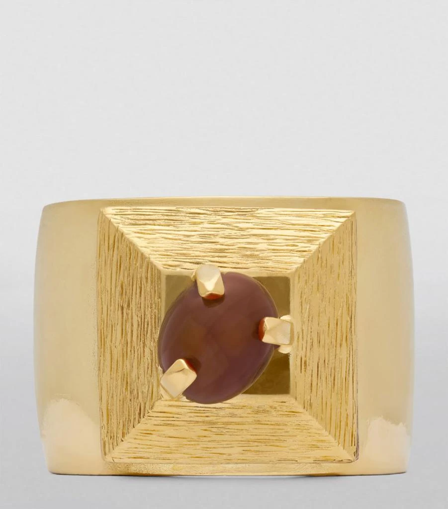 商品Yves Saint Laurent|Gold-Tone Cabochon Bangle,价格¥11541,第5张图片详细描述