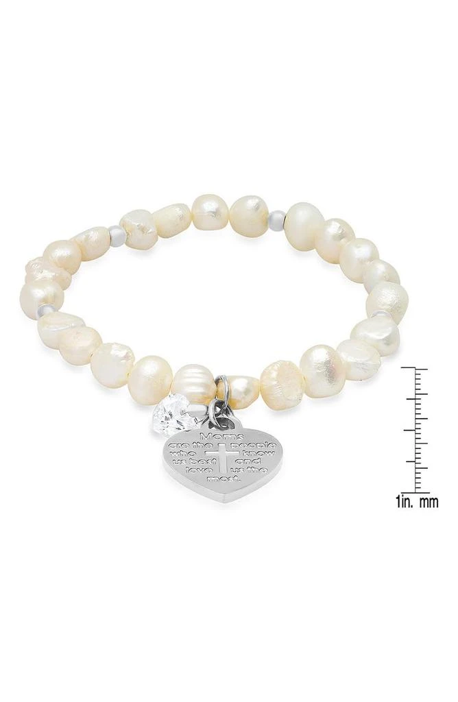 商品HMY JEWELRY|Stainless Steel & Freshwater Pearl Stretch Bracelet,价格¥289,第2张图片详细描述