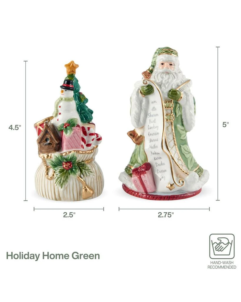 商品Fitz and Floyd|Holiday Home Green Salt & Pepper Set,价格¥388,第3张图片详细描述