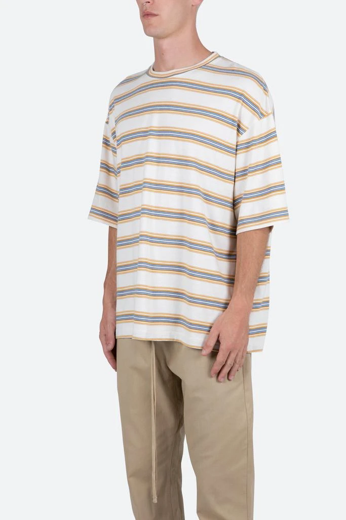 商品MNML|Wide Striped Tee - Blue/Yellow,价格¥138,第3张图片详细描述