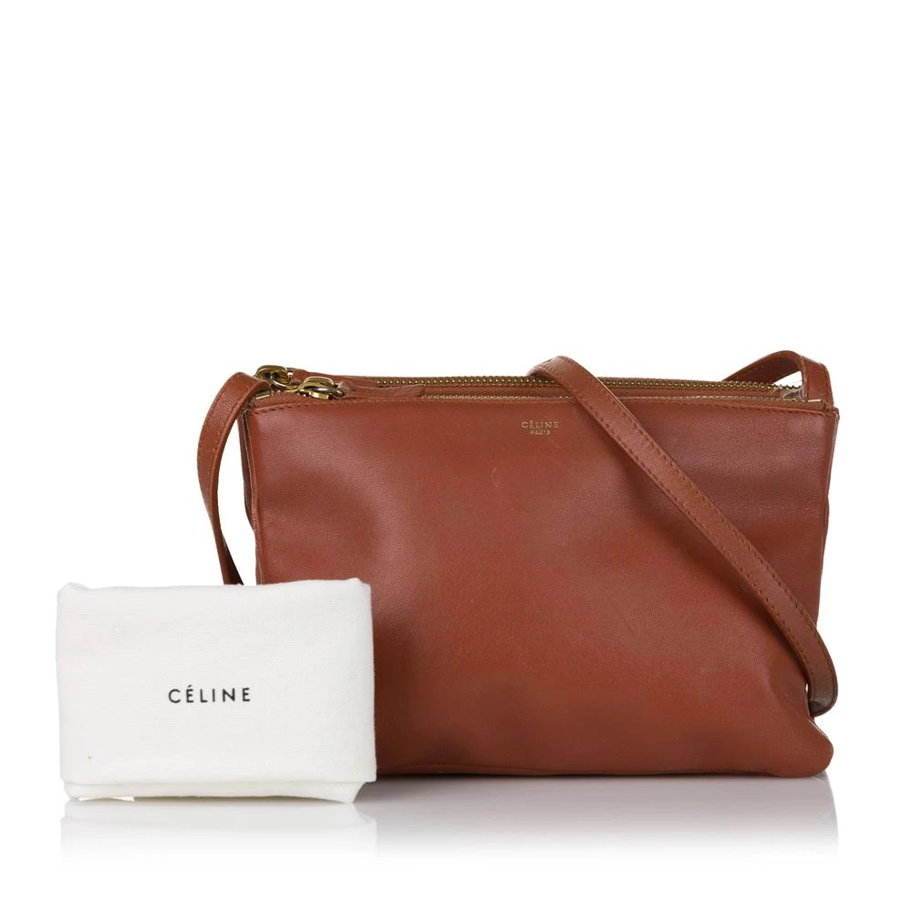 Celine Orange Trio Leather Crossbody Bag 商品