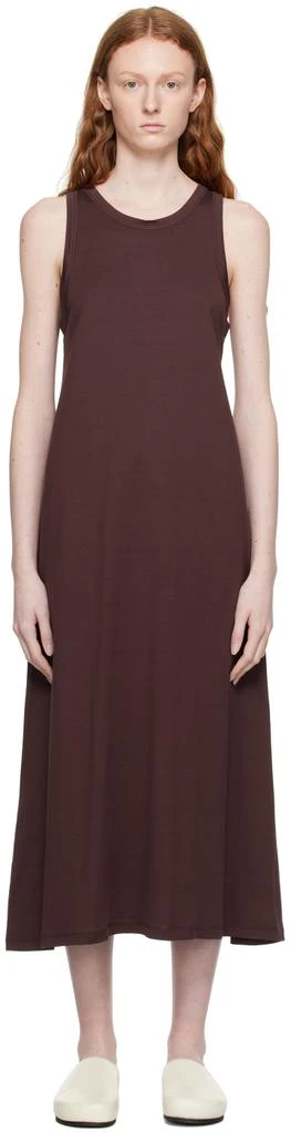 商品Studio Nicholson|Brown Flint Midi Dress,价格¥1308,第1张图片