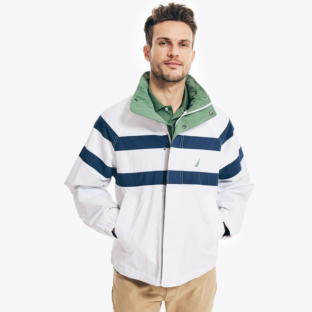 商品Nautica|Nautica Mens Chest-Stripe Rainbreaker Jacket,价格¥398,第3张图片详细描述