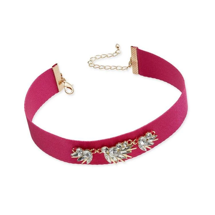 商品INC International|Gold-Tone Pink Crystal Stone Choker Necklace, Created for Macy's,价格¥56,第1张图片