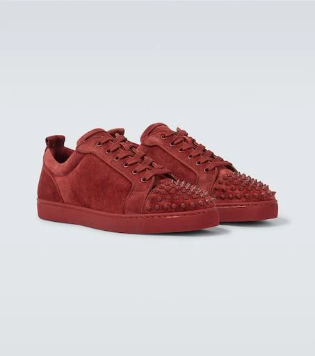 商品Christian Louboutin|Louis Junior Spikes绒面革运动鞋,价格¥9009,第5张图片详细描述