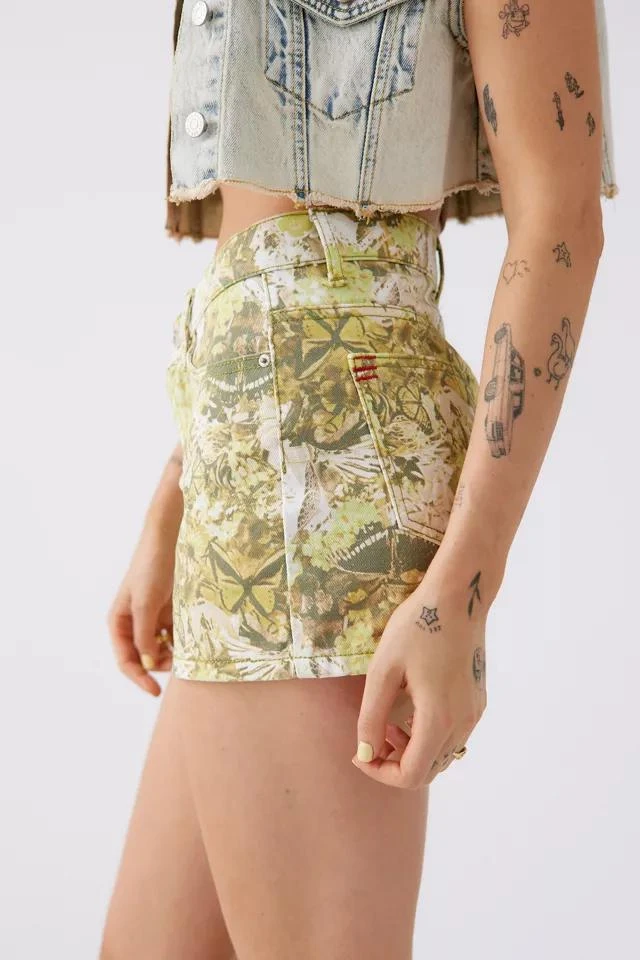 商品BDG|BDG Dipped V-Front Denim Short — Botanical Print,价格¥75,第4张图片详细描述