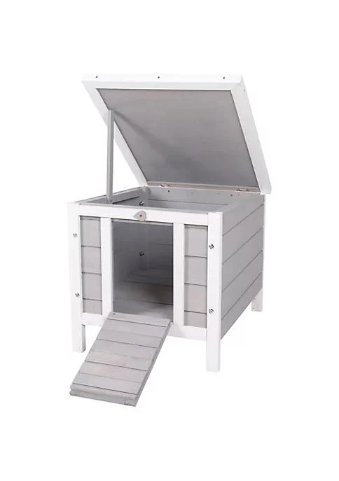 商品belk|Small Wooden Rabbit Hutch Guinea Pig House Dog Cage With Openable And Waterproof Roof Grey,价格¥587,第1张图片