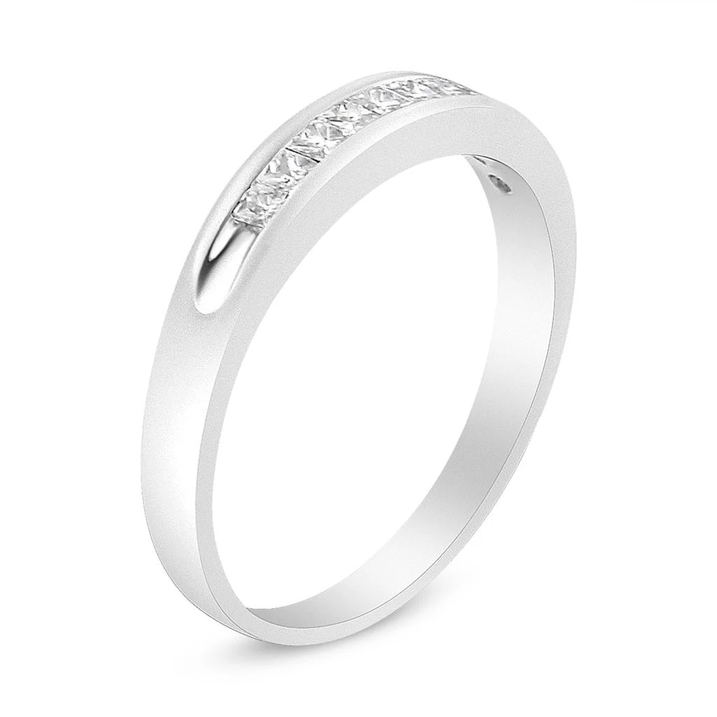 商品Haus of Brilliance|18K White Gold 1/4 Cttw Channel Set Princess-cut Diamond Classic 11 Stone Band Ring,价格¥6957,第3张图片详细描述