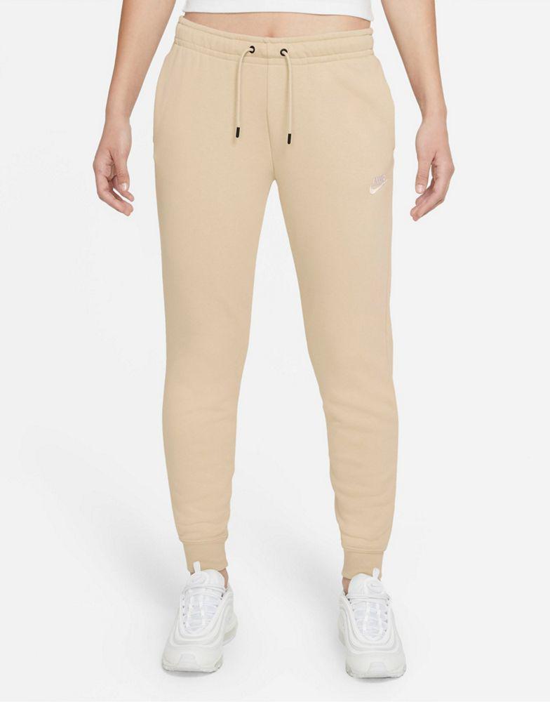 商品NIKE|Nike Essential Fleece slim joggers in rattan beige,价格¥201,第6张图片详细描述