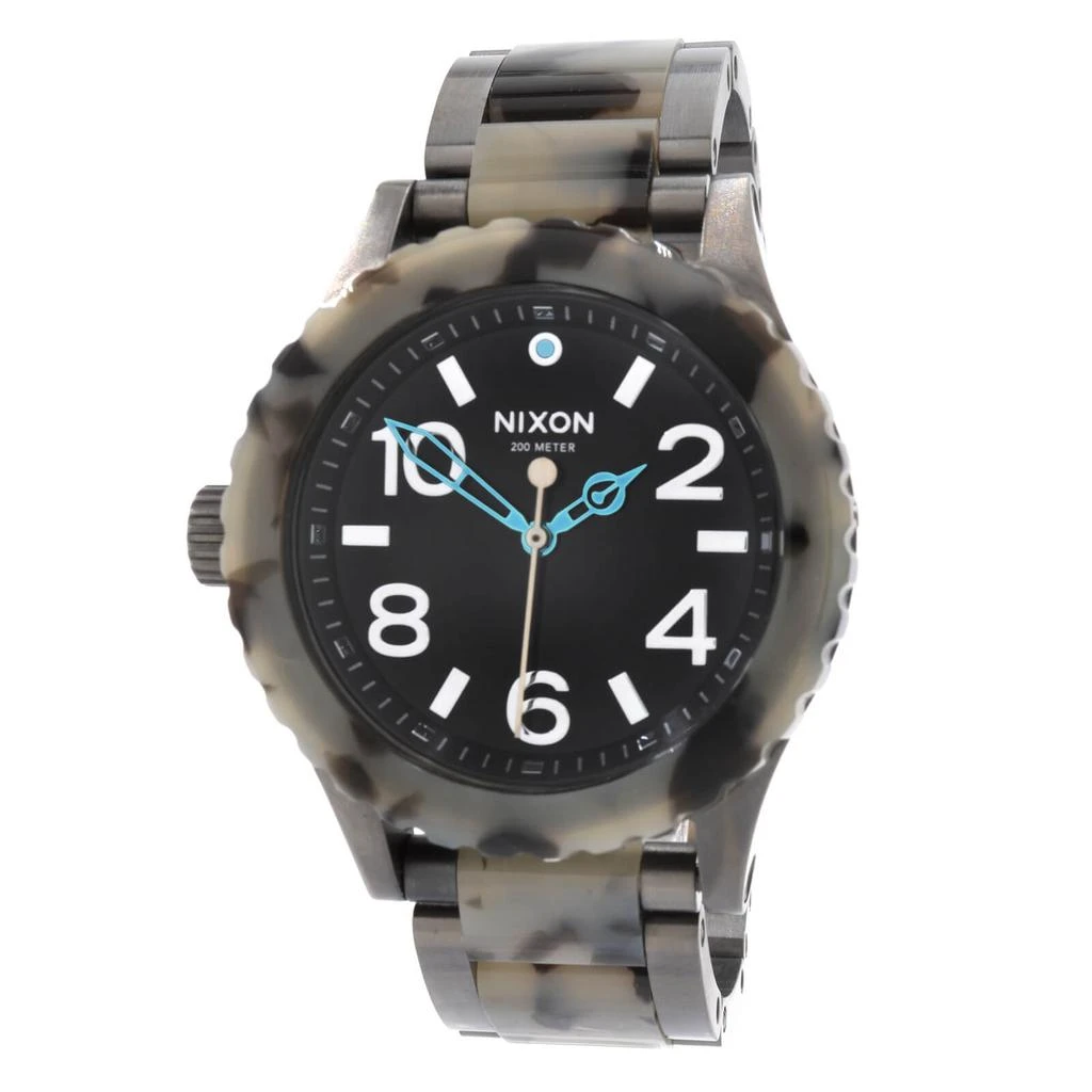 商品Nixon|Nixon A4102590 Men's 38-20 Gunmetal Face Grey Tortoise Bracelet Watch,价格¥670,第1张图片