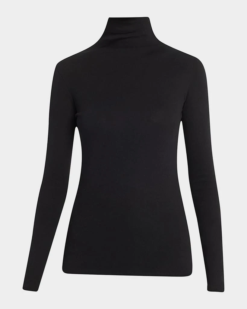 商品Vince|Essential Long-Sleeve Cotton Turtleneck Top,价格¥836,第1张图片