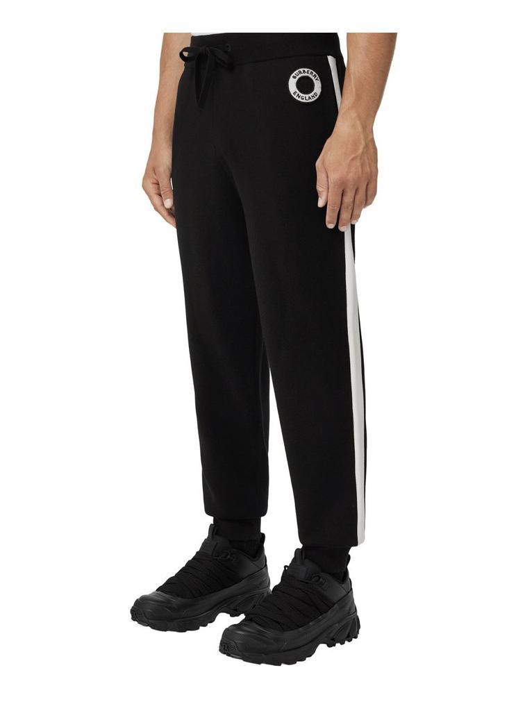 商品Burberry|Logo graphic applique wool cotton blend jogging pants,价格¥4880,第5张图片详细描述