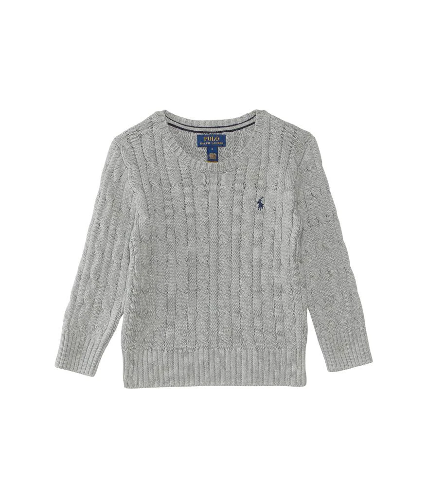 商品Ralph Lauren|Cable-Knit Cotton Sweater (Toddler/Little Kid),价格¥472,第1张图片