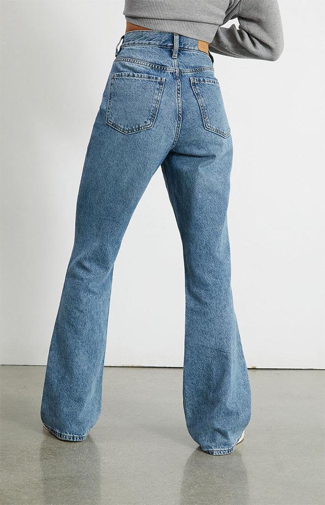 Eco Medium Blue High Waisted Bootcut Jeans商品第4张图片规格展示