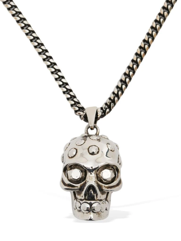 商品Alexander McQueen|Jeweled Skull Brass Necklace,价格¥4176,第4张图片详细描述