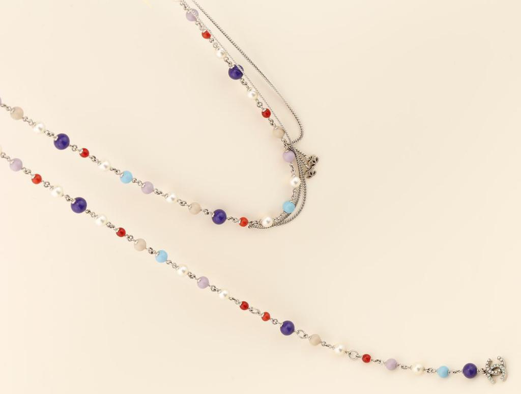 Chanel CC Logo Multicolor Long Necklace商品第9张图片规格展示