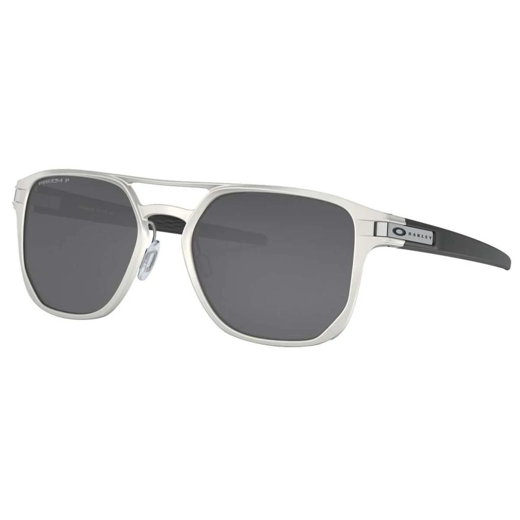 商品Oakley|Oakley Latch Alpha Men's Silver Square Polarized Sunglasses,价格¥1167,第1张图片