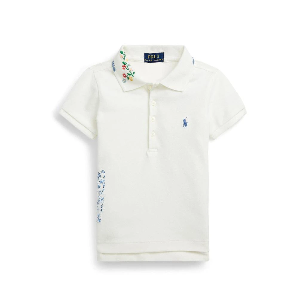 商品Ralph Lauren|Embroidered Stretch Mesh Polo Shirt (Little Kids),价格¥311,第1张图片