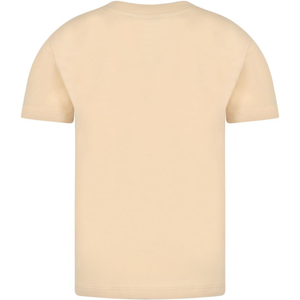 商品Balmain|Balmain Beige T-shirt For Kids With Black Logo,价格¥1241,第4张图片详细描述