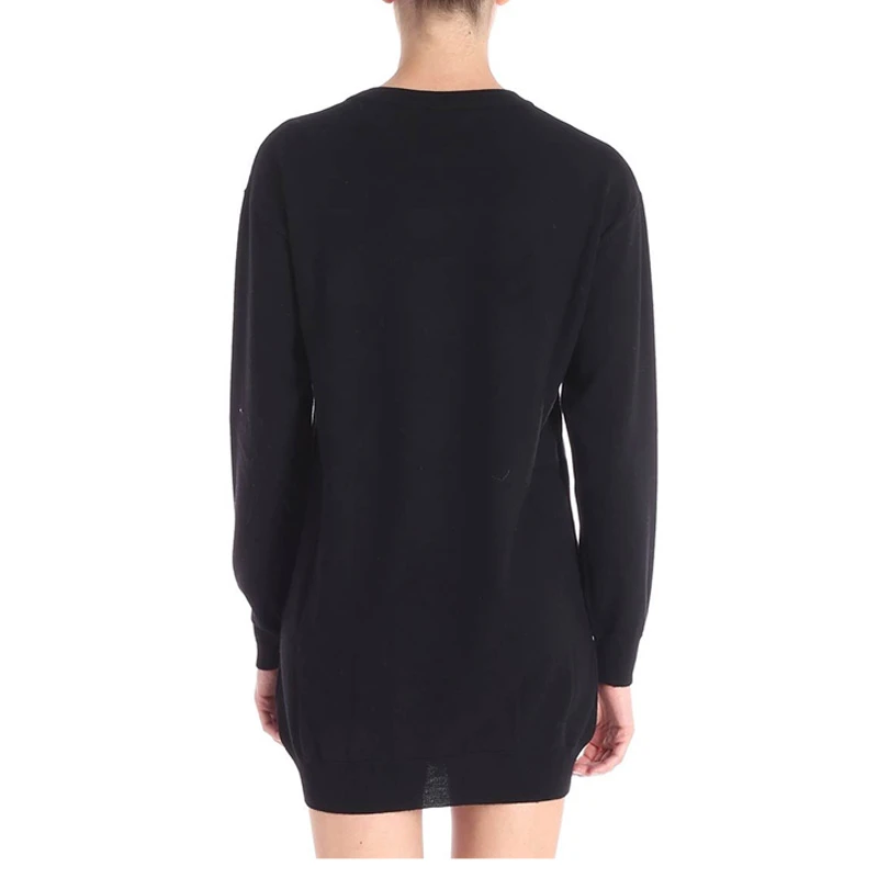 Moschino 莫斯奇诺 女士黑色羊毛运动衫连衣裙  EV0493-5501-1555 商品