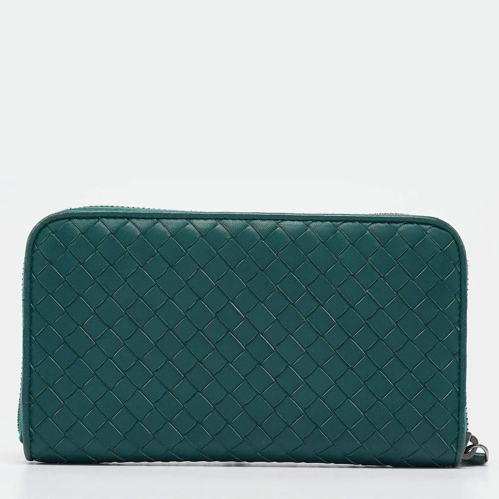 商品[二手商品] Bottega Veneta|Bottega Veneta Dark Green Intrecciato Leather Continental Wallet,价格¥1656,第5张图片详细描述