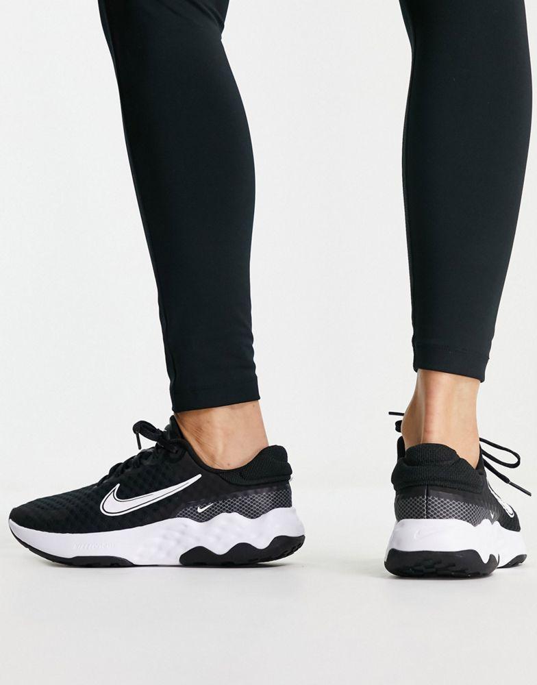 Nike Running Renew Ride 3 trainers in black and white商品第3张图片规格展示
