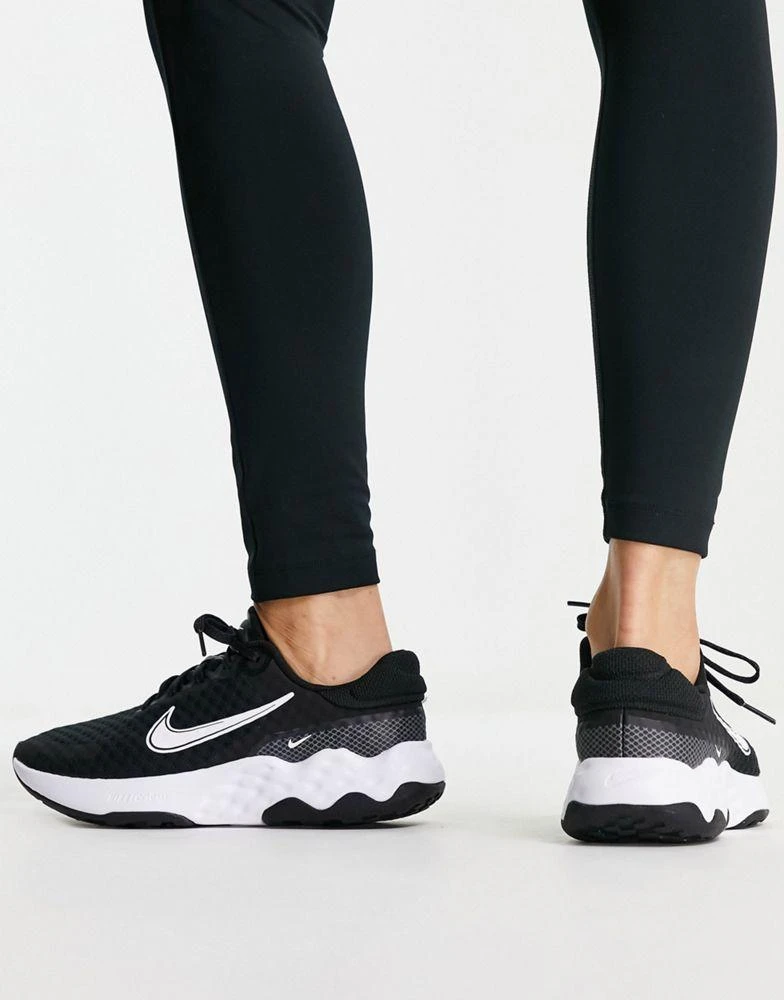 商品NIKE|Nike Running Renew Ride 3 trainers in black and white,价格¥691,第3张图片详细描述