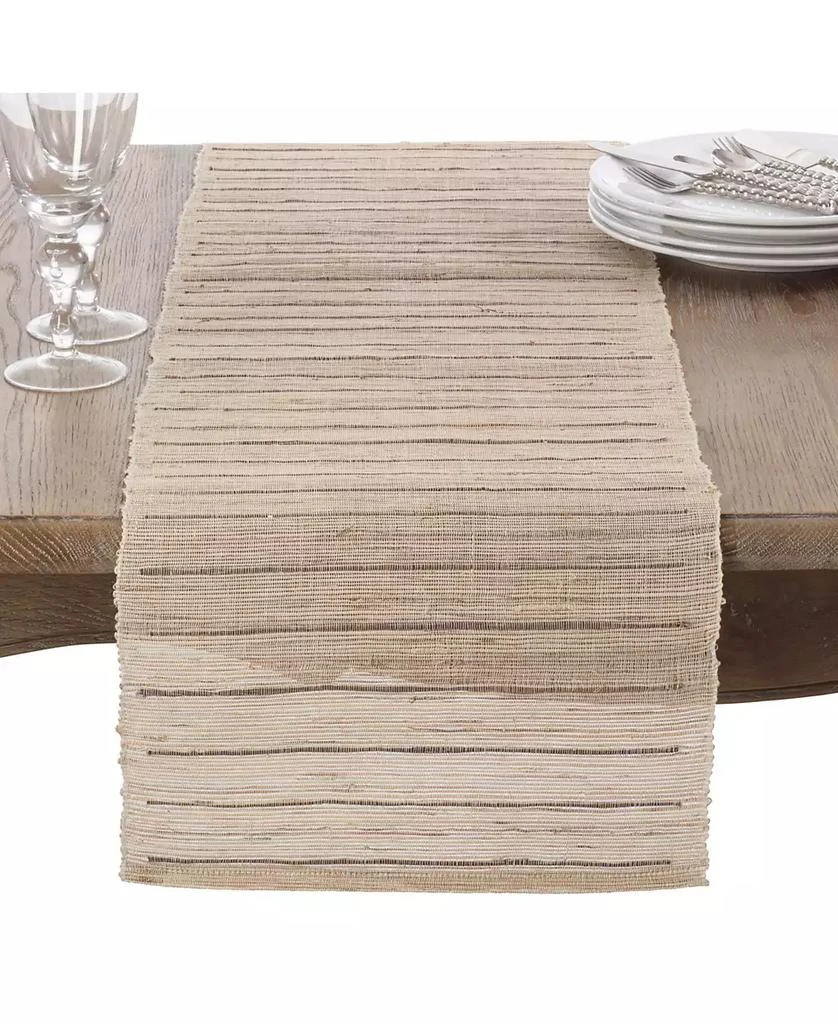 商品Saro Lifestyle|Nubby Texture Stripe Design Woven Table Runner,价格¥243,第2张图片详细描述