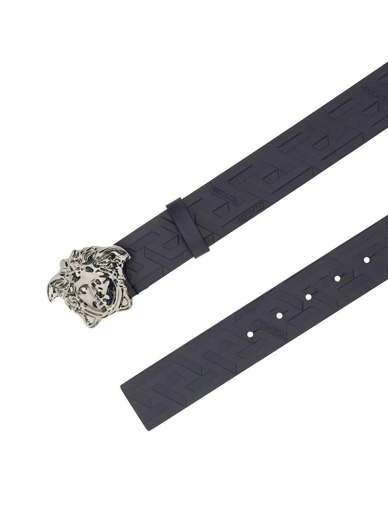 商品Versace|Versace Medusa Plaque Allover Logo Embossed Belt,价格¥1294,第3张图片详细描述