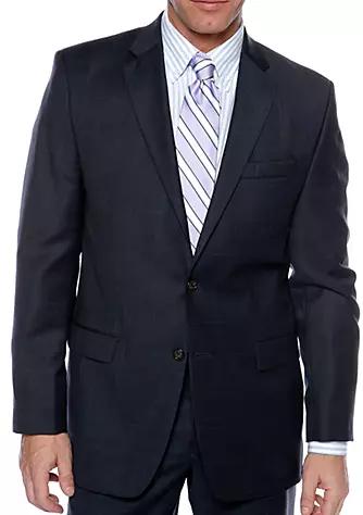 Big & Tall Portly Ultraflex Windowpane Suit Separate Coat商品第1张图片规格展示
