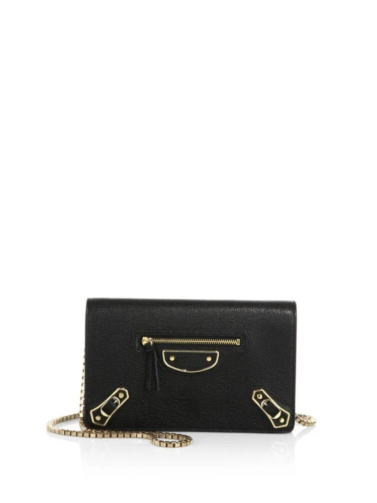 商品Balenciaga|Balenciaga - Metallic Edge Leather Chain Wallet,价格¥3661,第1张图片