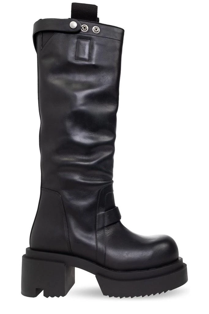 商品Rick Owens|Rick Owens Round-Toe Block-Heeled Boots,价格¥8341,第1张图片