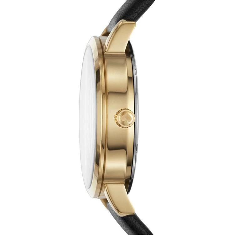 商品Kate Spade|Women's Grand Metro Black Leather Strap Watch 38mm,价格¥1459,第2张图片详细描述