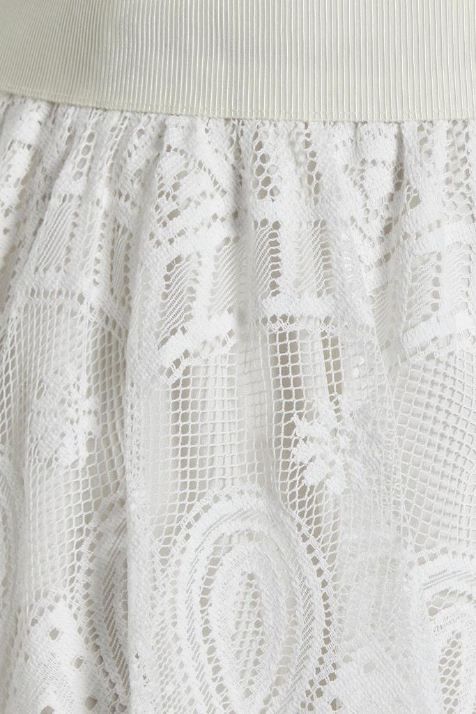 Gathered crocheted lace midi skirt商品第4张图片规格展示