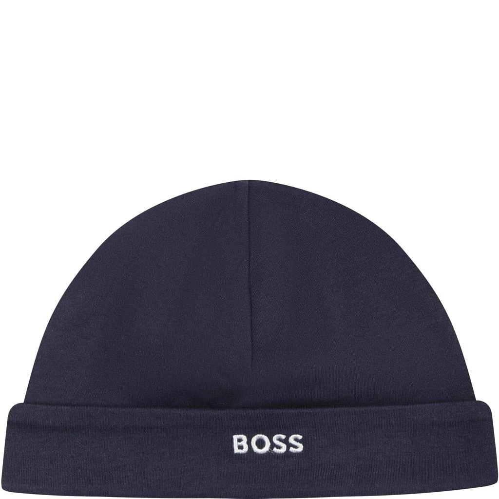 商品Hugo Boss|Blue Hat For Baby Boy With Logo,价格¥535,第1张图片