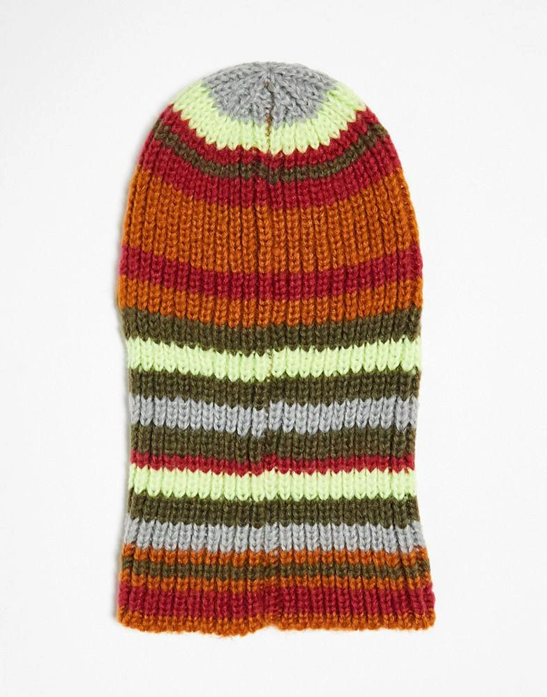 商品COLLUSION|COLLUSION knitted stripe balaclava in multi,价格¥147,第2张图片详细描述