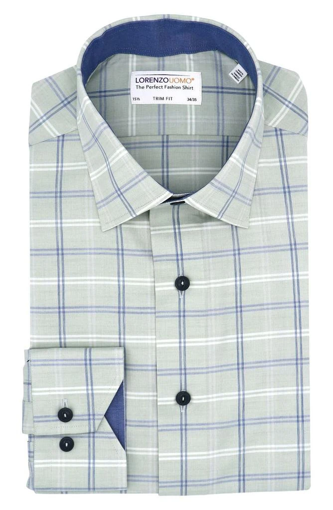 商品Lorenzo Uomo|Trim Fit Large Check Dress Shirt,价格¥378,第1张图片