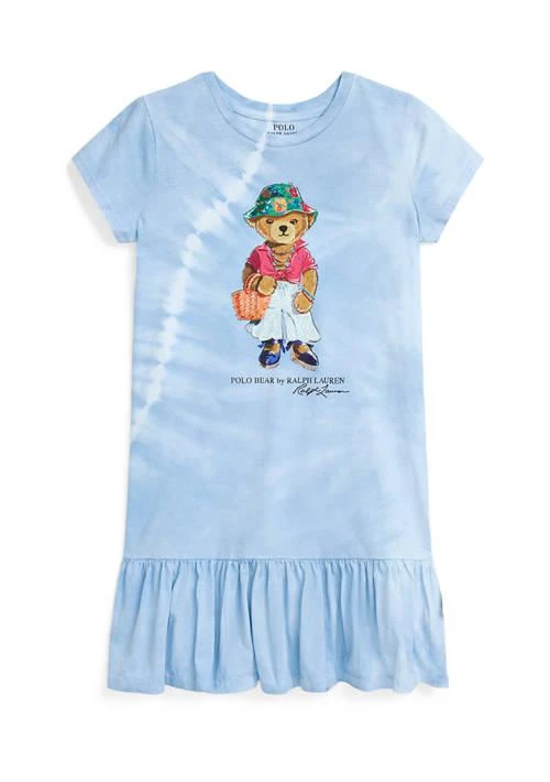 商品Ralph Lauren|Lauren Childrenswear Girls 7 16 Tie Dye Polo Bear Cotton T Shirt Dress,价格¥494,第1张图片