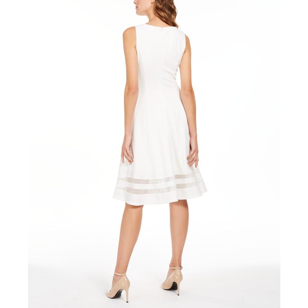 商品Calvin Klein|Mesh-Inset Dress,价格¥638,第4张图片详细描述