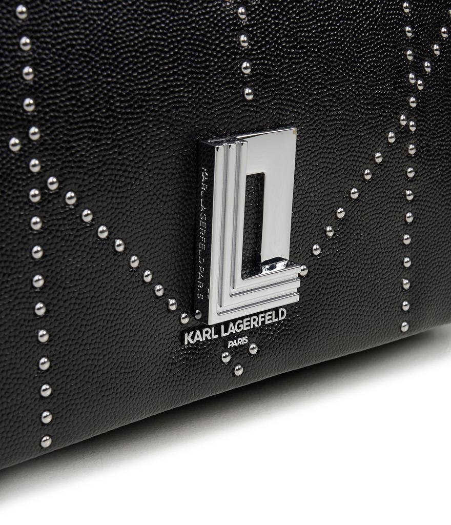商品Karl Lagerfeld Paris|LAFAYETTE  MEDIUM SHOULDER STINGRAY PU BLACK/SILVE,价格¥2439,第6张图片详细描述
