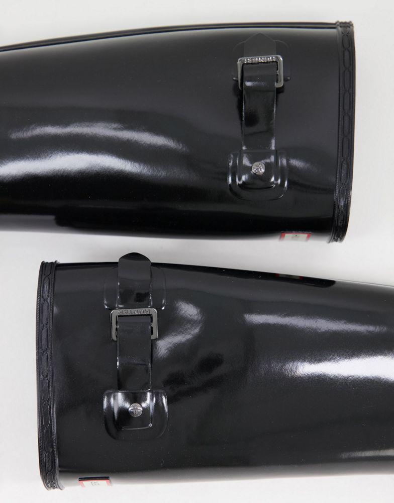 商品Hunter|Hunter Original Refined tall wellington boots in black gloss,价格¥1073,第5张图片详细描述