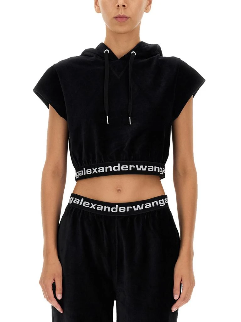 商品Alexander Wang|SWEATSHIRT WITH LOGOED BAND,价格¥2070,第1张图片