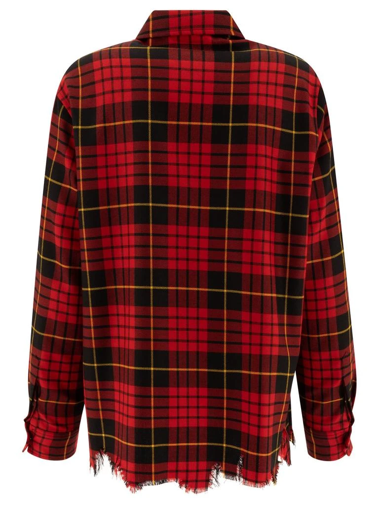 商品Alexander McQueen|Distressed Tartan Overshirt Jackets Red,价格¥6738,第2张图片详细描述