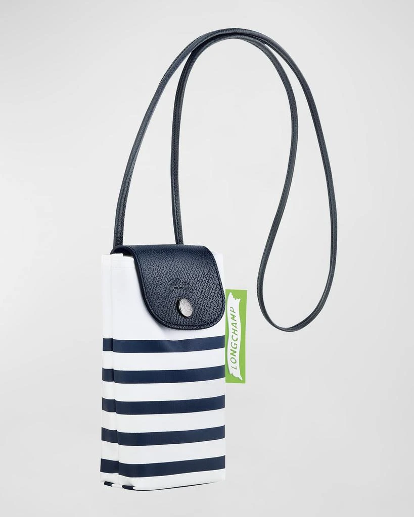 商品Longchamp|Le Pliage Striped Nylon Phone Shoulder Bag,价格¥675,第2张图片详细描述