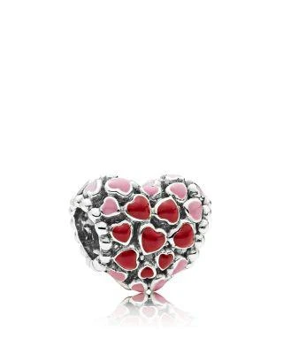 商品PANDORA|Sterling Silver & Enamel Burst of Love Heart Charm,价格¥278,第1张图片详细描述