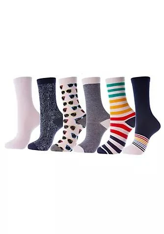 商品Mio Marino|Marino Womens Dress Crew Socks 6 Pack,价格¥247,第1张图片
