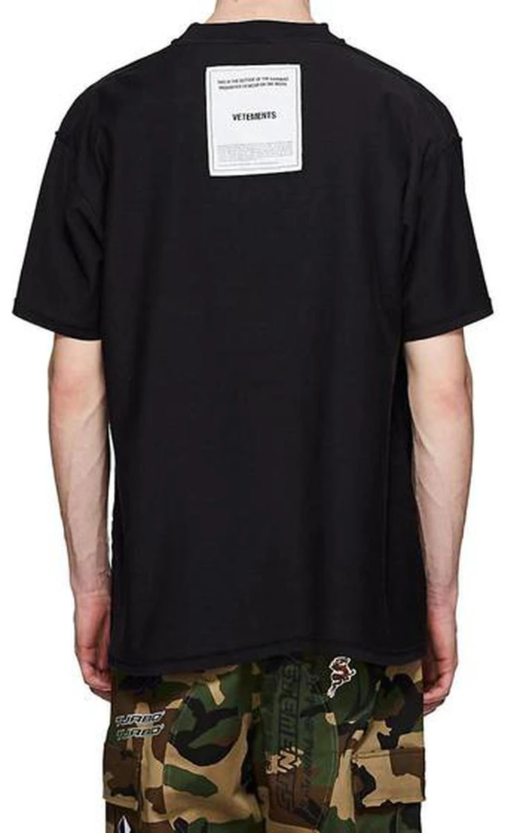 商品Vetements|Logo Cotton Oversized Inside-Out T恤,价格¥1711,第3张图片详细描述