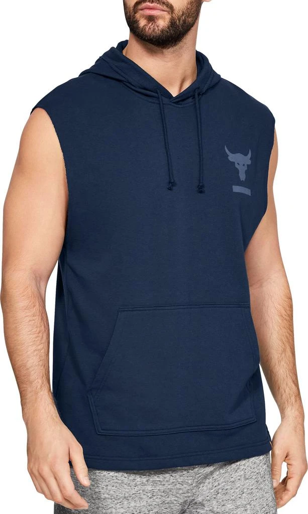 商品Under Armour|Under Armour Men's Project Rock French Terry Sleeveless Hoodie 运动上衣,价格¥264,第1张图片详细描述