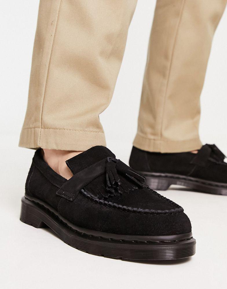 商品Dr. Martens|Dr Martens Adrian mono tassel loafers in black suede,价格¥1131,第5张图片详细描述